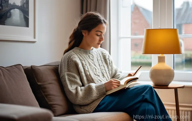 회복력을 구축하기 위한 성공 사례 분석 - **Prompt 1: Finding Inner Calm in a Dutch Home**
    A realistic photograph of a cozy, warm Dutch li...