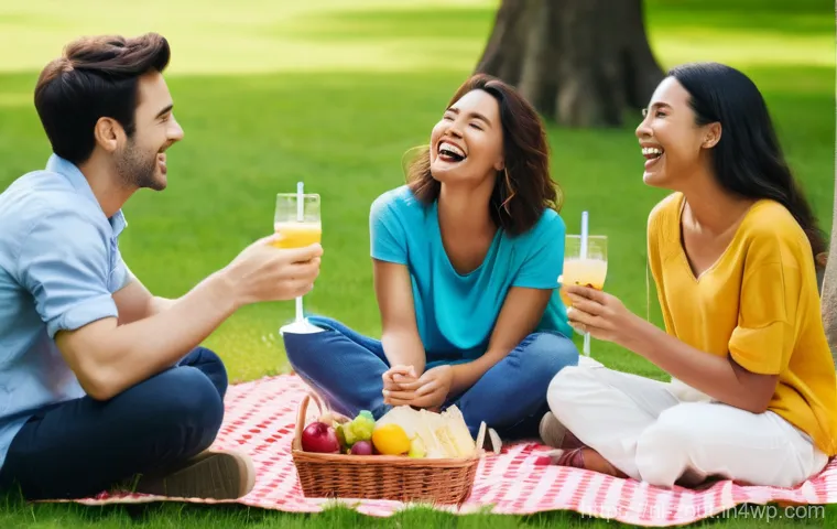 주변 사람들과의 소통으로 심신 회복하기 - **Prompt:** A cozy, warmly lit café interior. Two women, in their late 20s to early 30s, are seated ...